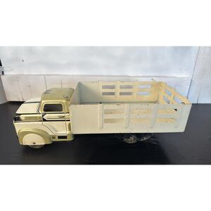 Vintage 1950's Marx Stake Flat Bed Pressed Steel Toy Truck Hard to Find Color